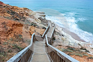 The Southport stairs at sunrise located in Port Noarlunga South Australia on december 14th 2020