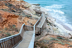 The Southport stairs at sunrise located in Port Noarlunga South Australia on december 14th 2020