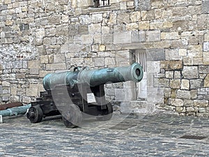 Southsea Castle cannon just inside the walls