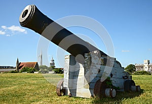 Southsea Hampshire. A Victorian cannon.