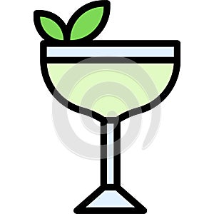 Southside Cocktail icon, Alcoholic mixed drink vector