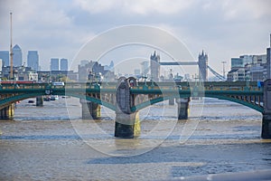 Southwark Bridge over the River Thames in London, England