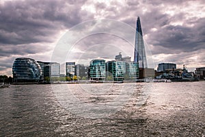 Southwark and the Thames dramatic mood in London