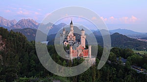 Southwest Bavaria, Germany. Time lapse of Neuschwanstein Castle