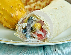 Southwest Chicken Hummus Wrap