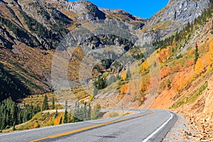 Southwest Colorado Highway in Fall
