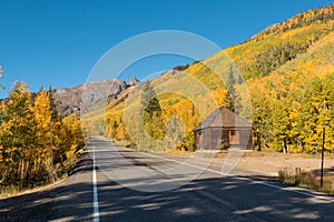 Southwest Colorado Highway in Fall