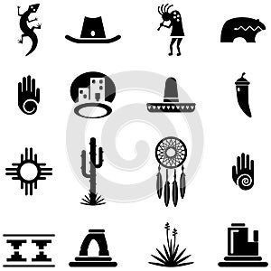 Southwest Desert Icon Illustrations photo