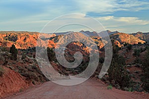 Southwest Desert Landscape along House Rock Road at Sunset, Escalante National Monument, Utah, USA