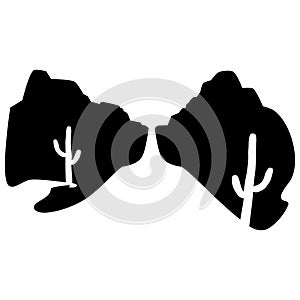 Southwest desert road EPS vector file