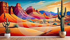Southwest desert sand formation indoor wall mural wallpaper