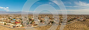 Southwest living. Albuquerque Metro Area Residential Panorama with the view of the Sandia Mountains in the distance