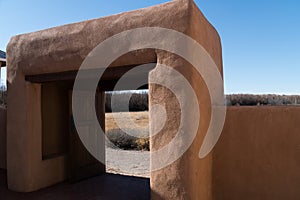 A southwest rustic Entry way close up in New Mexico photo