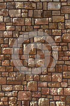 Southwest style orderly stone wall