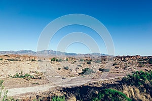 Southwest USA classic scenery with desert and mountains