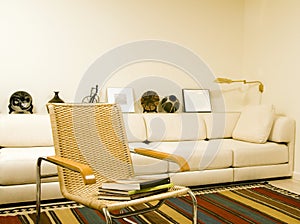 Southwestern style living room modern condo photo