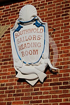 Southwold sailors reading room sign