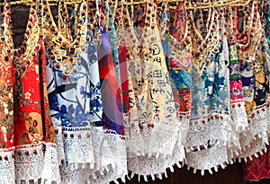 souvenir chinese clothes in Fenghuang City