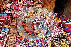 Souvenir dolls in quechua style photo