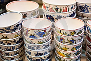 Souvenir and gift bowl plates with Ottoman art patterns