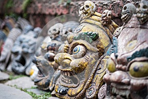 Souvenir masks on Nepalese market