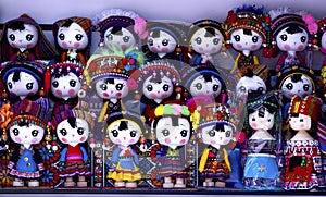 Souvenir miniature dolls from Yunnan