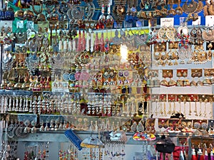 A souvenir shop in Jaisalmer