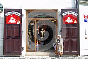 Souvenir shop, Prague.