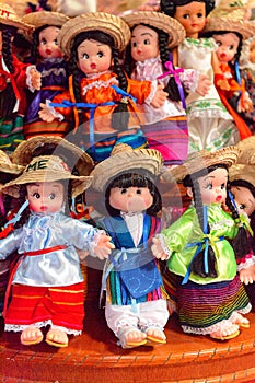 Souvenir shop with the traditional Mexican objects