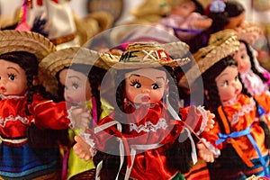 Souvenir shop with the traditional Mexican objects
