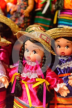 Souvenir shop with the traditional Mexican objects