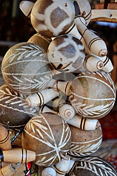 Souvenirs of Cuba and maracas at local market