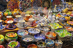 Souvenirs from Istanbul at Grand Bazar, Turkey photo