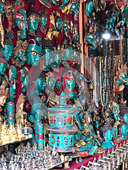 A souvenirs on a market stall