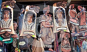Souvenirs at mercado de las brujas in Bolivia photo