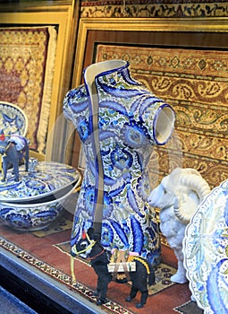 Souvenirs in Show-window , Istanbul, Turkey.