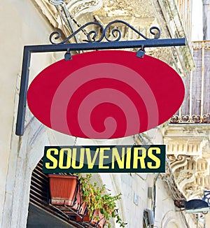 Souvenirs Sign