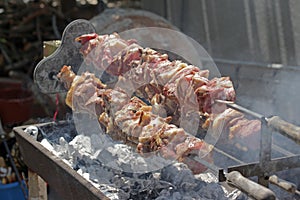 Souvla, Cyprus traditional kebab.