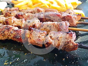 Souvlaki greek ethic food from roasted meat