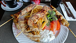 Souvlaki, the most popular greek dish