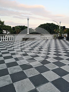 Soverato Italy city view with chess terrace