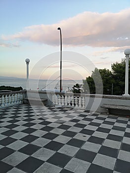 Soverato Italy city view with chess terrace