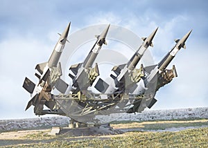 Soviet air to air anti-aircraft battery with 4 missiles