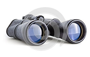 Soviet Army binoculars isolated on white