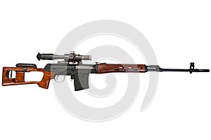 Soviet army sniper rifle SVD photo