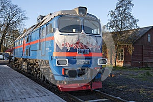 Soviet diesel locomotive DM62-1741 (locomotive of the Santa Claus train)