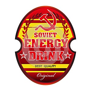 Soviet energy drink label