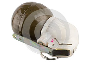 Soviet hand grenade RGN isolated on white