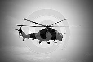 Soviet helicopter Mi-24 Hind