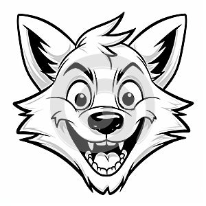 Soviet-inspired Cartoon Fox: Smilecore Style Black And White Logo And Tattoo